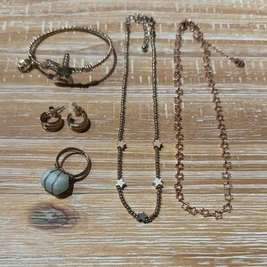 Elegant Gold and Silver Jewelry Set